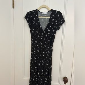 Black midi dress